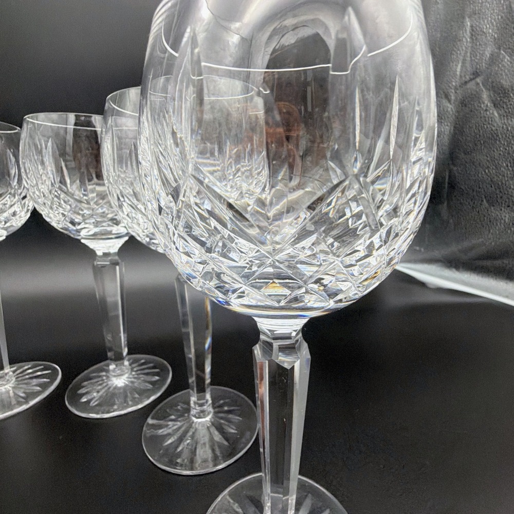 Waterford Lismore Crystal Hock Wine Glasses Set Of 6 Stemware 7.375" - Picture 3 of 13